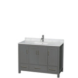 Wyndham Collection Sheffield Single Vanity Set