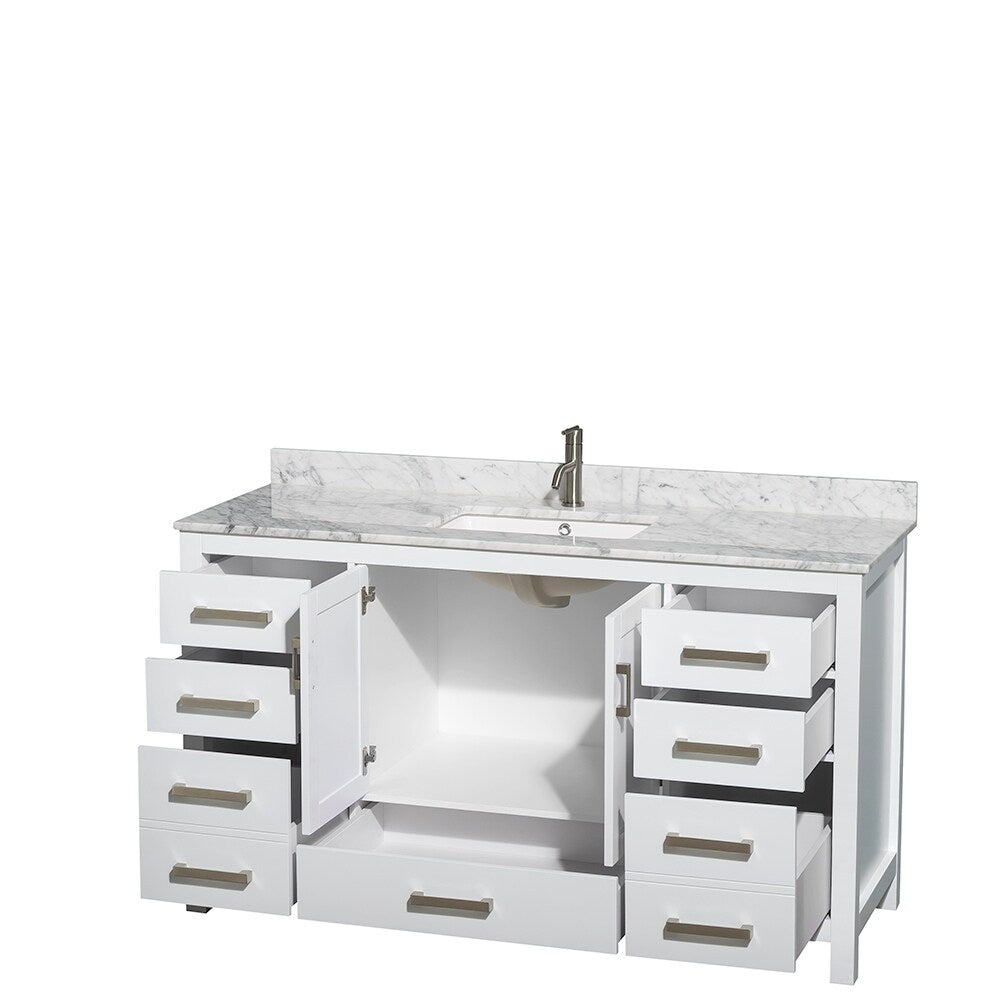 Wyndham Collection Sheffield Single Vanity Set