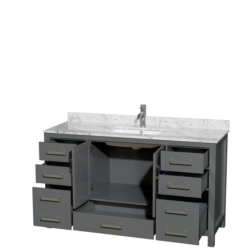 Wyndham Collection Sheffield Single Vanity Set