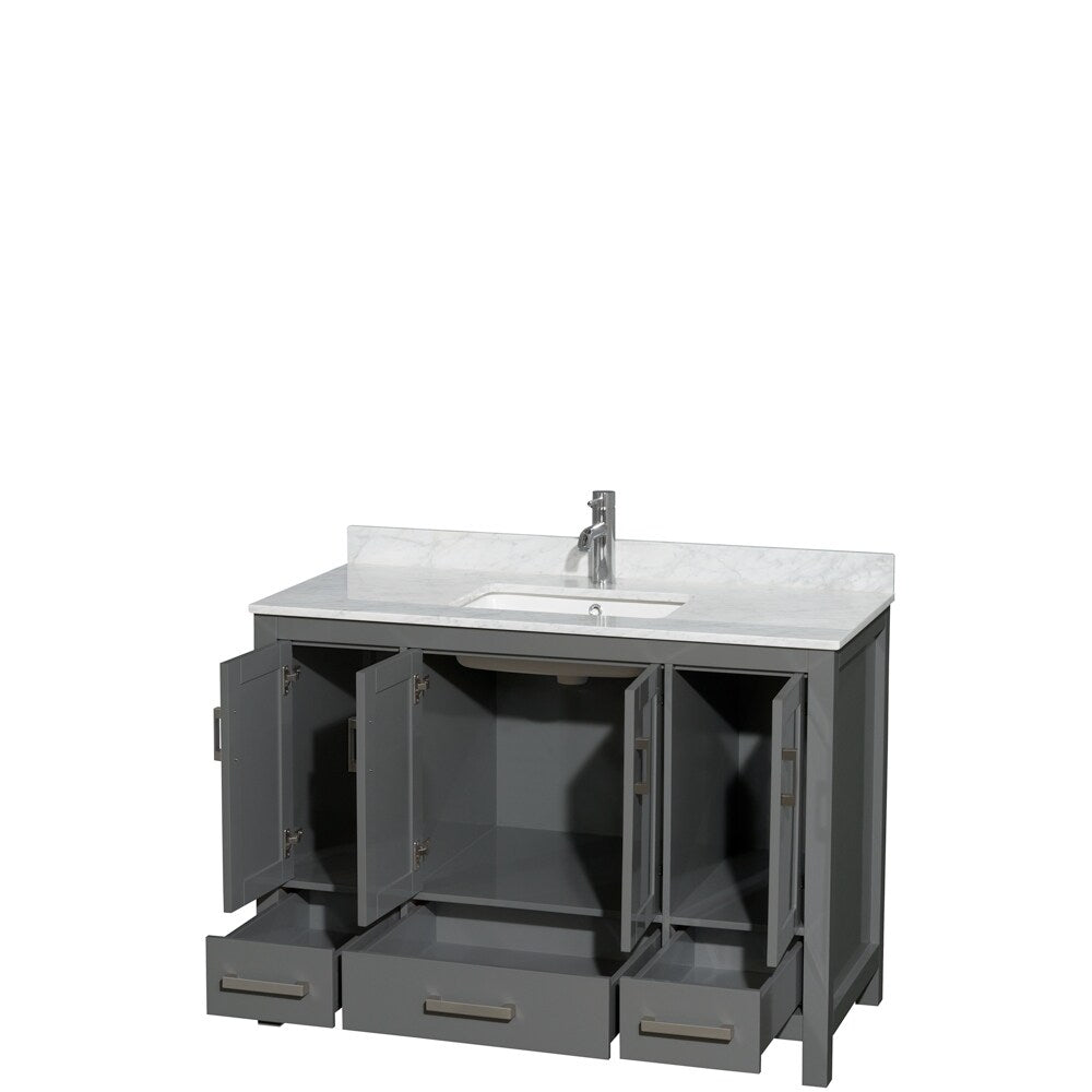 Wyndham Collection Sheffield Single Vanity Set
