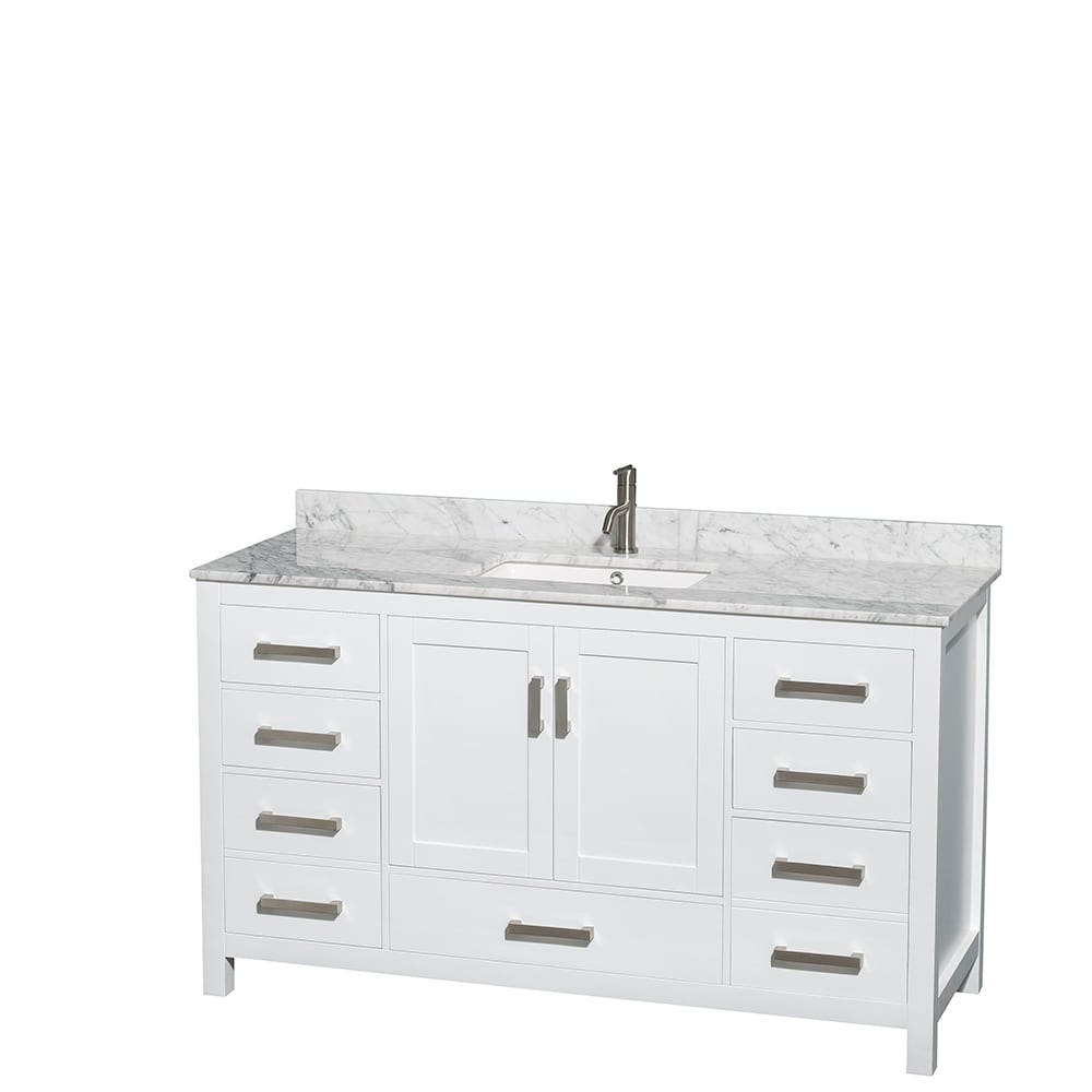 Wyndham Collection Sheffield Single Vanity Set