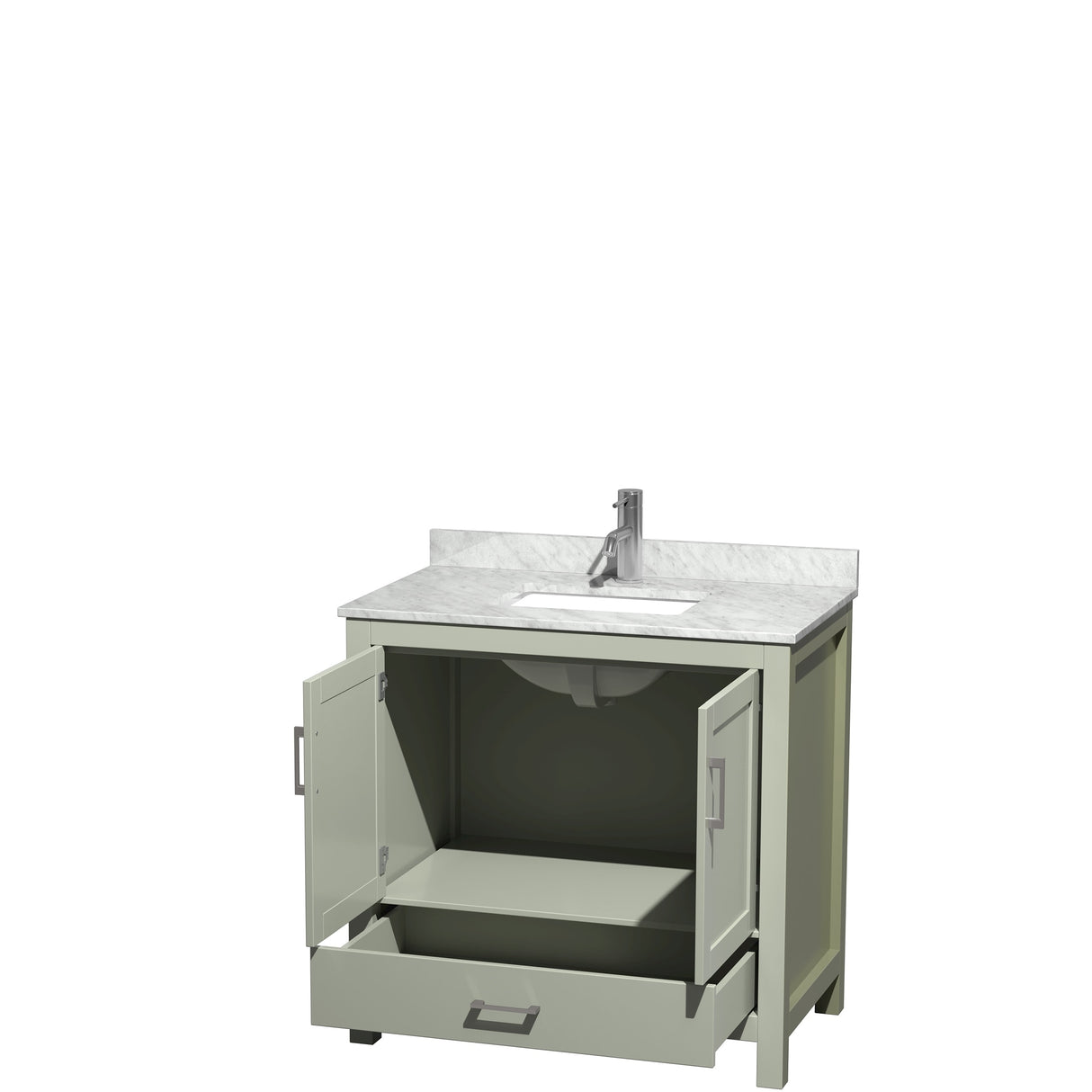 Wyndham Collection Sheffield Single Vanity Set