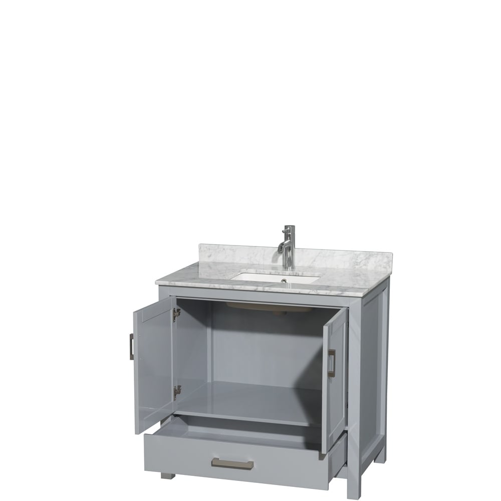 Wyndham Collection Sheffield Single Vanity Set