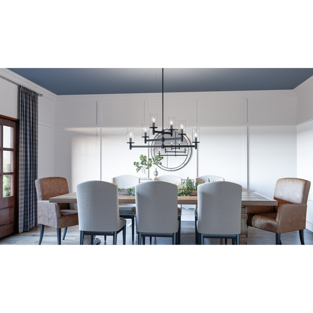 Wynnbrook 6-Light Matte Black Island Light - Matte Black