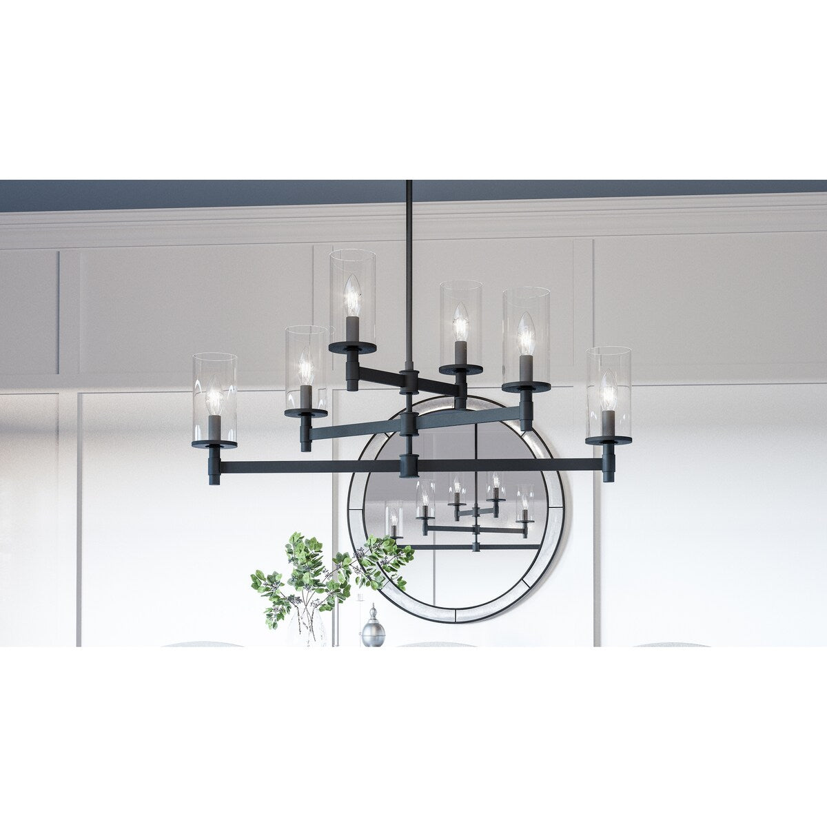 Wynnbrook 6-Light Matte Black Island Light - Matte Black