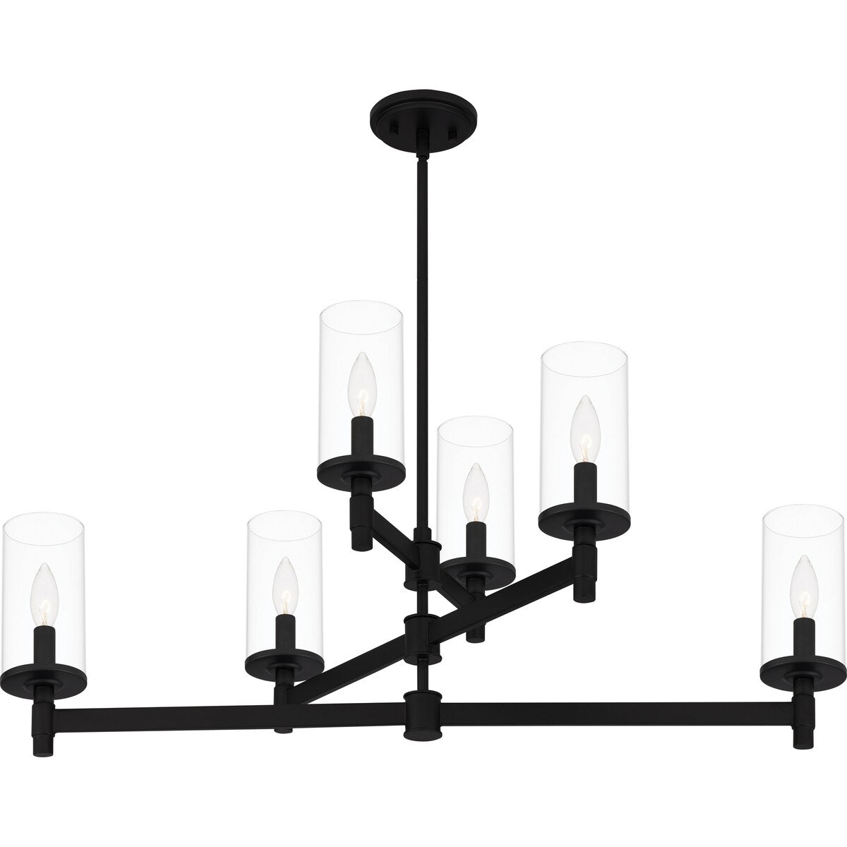 Wynnbrook 6-Light Matte Black Island Light - Matte Black