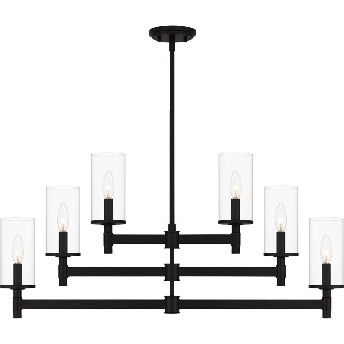 Wynnbrook 6-Light Matte Black Island Light - Matte Black
