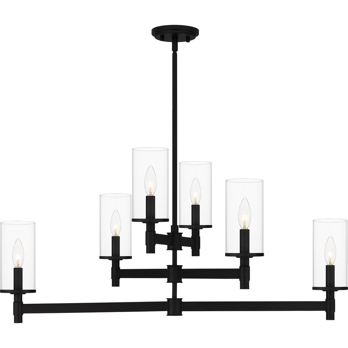 Wynnbrook 6-Light Matte Black Island Light - Matte Black