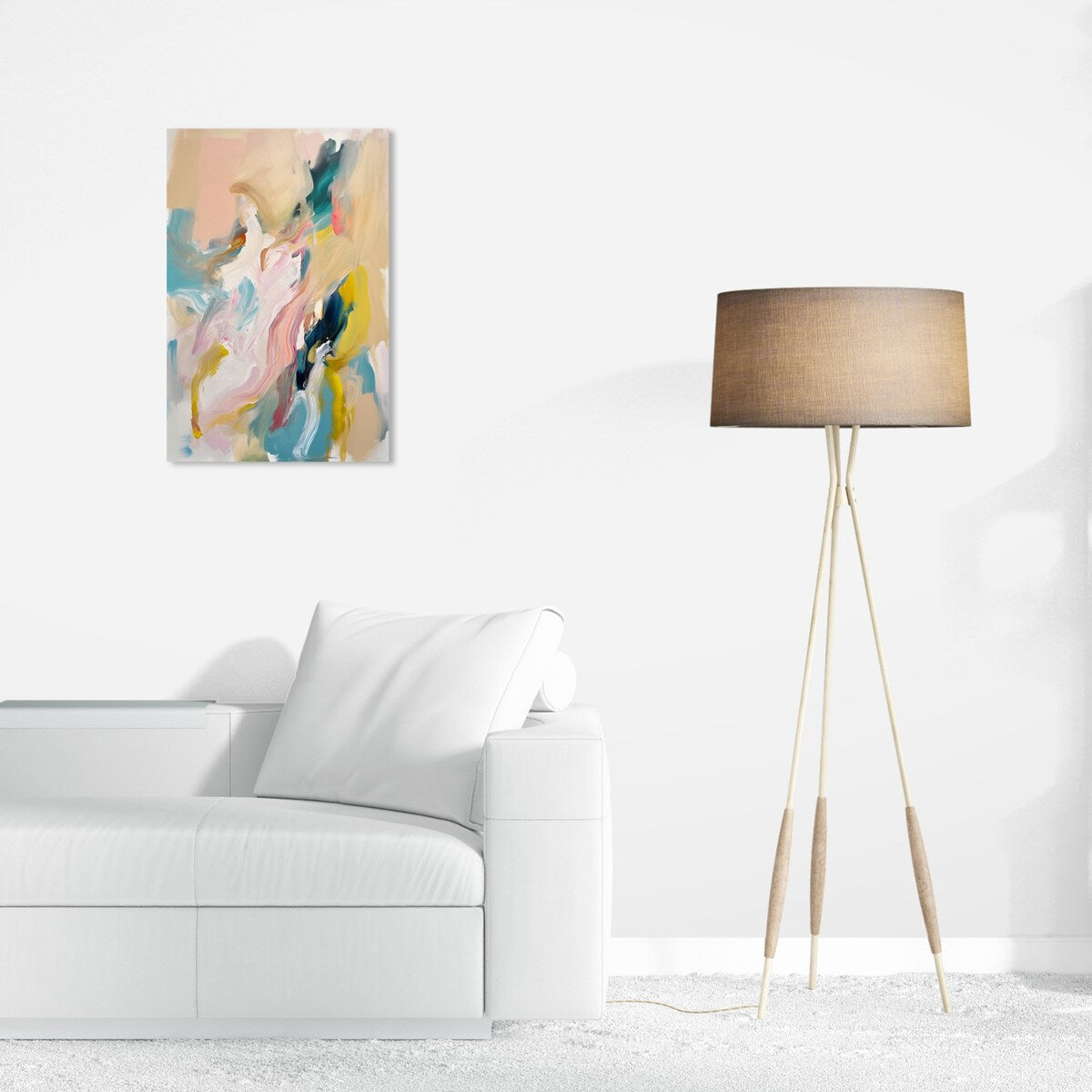 Wynwood Studio Abstract Soft Sand Summer Colors Brown and Tan Modern & Contemporary Wall Art Canvas Print