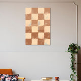 Wynwood Studio Canvas Abstract My Chess Board Brown and Pastel Brown Modern & Contemporary Wall Art Canvas Print