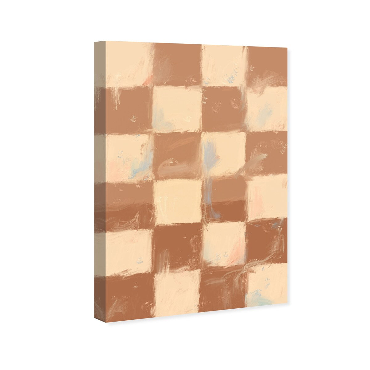 Wynwood Studio Canvas Abstract My Chess Board Brown and Pastel Brown Modern & Contemporary Wall Art Canvas Print