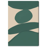 Wynwood Studio Canvas Abstract Tea Time Clay Green and Dark Green Modern & Contemporary Wall Art Canvas Print