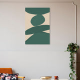 Wynwood Studio Canvas Abstract Tea Time Clay Green and Dark Green Modern & Contemporary Wall Art Canvas Print