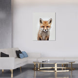 Wynwood Studio Canvas Animals Baby Animal Fox Brown and Modern & Contemporary Wall Art Canvas Print - Brown, White