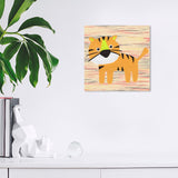 Wynwood Studio Canvas Animals T for Tiger Orange and Pastel Orange Modern & Contemporary Wall Art Canvas Print