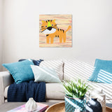 Wynwood Studio Canvas Animals T for Tiger Orange and Pastel Orange Modern & Contemporary Wall Art Canvas Print