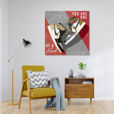 Wynwood Studio Canvas Fashion and Glam One of a Kind Red Sneakers Red and Scarlet Glam Wall Art Canvas Print