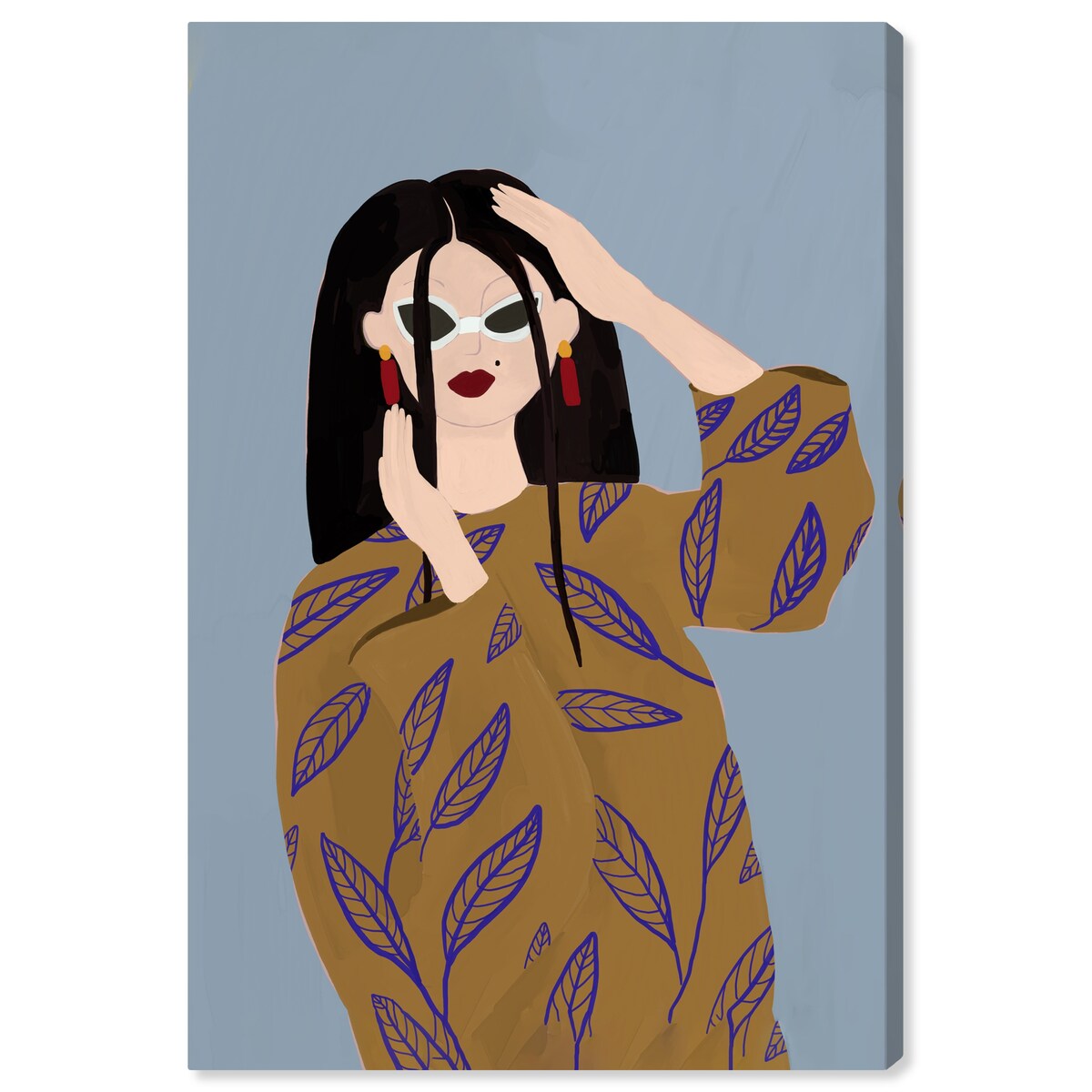 Wynwood Studio Canvas Fashion and Glam Ready for My Pictures Gray and Modern & Contemporary Wall Art Canvas Print