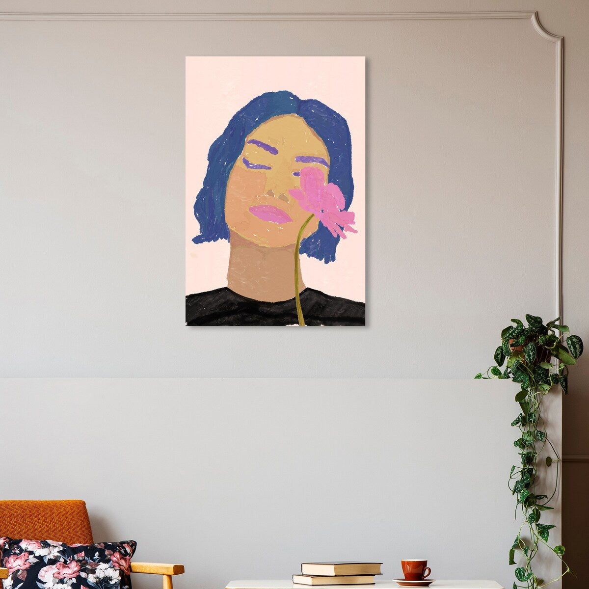 Wynwood Studio Canvas Fashion and Glam Smelling Sense Pink and Tropical Wall Art Canvas Print