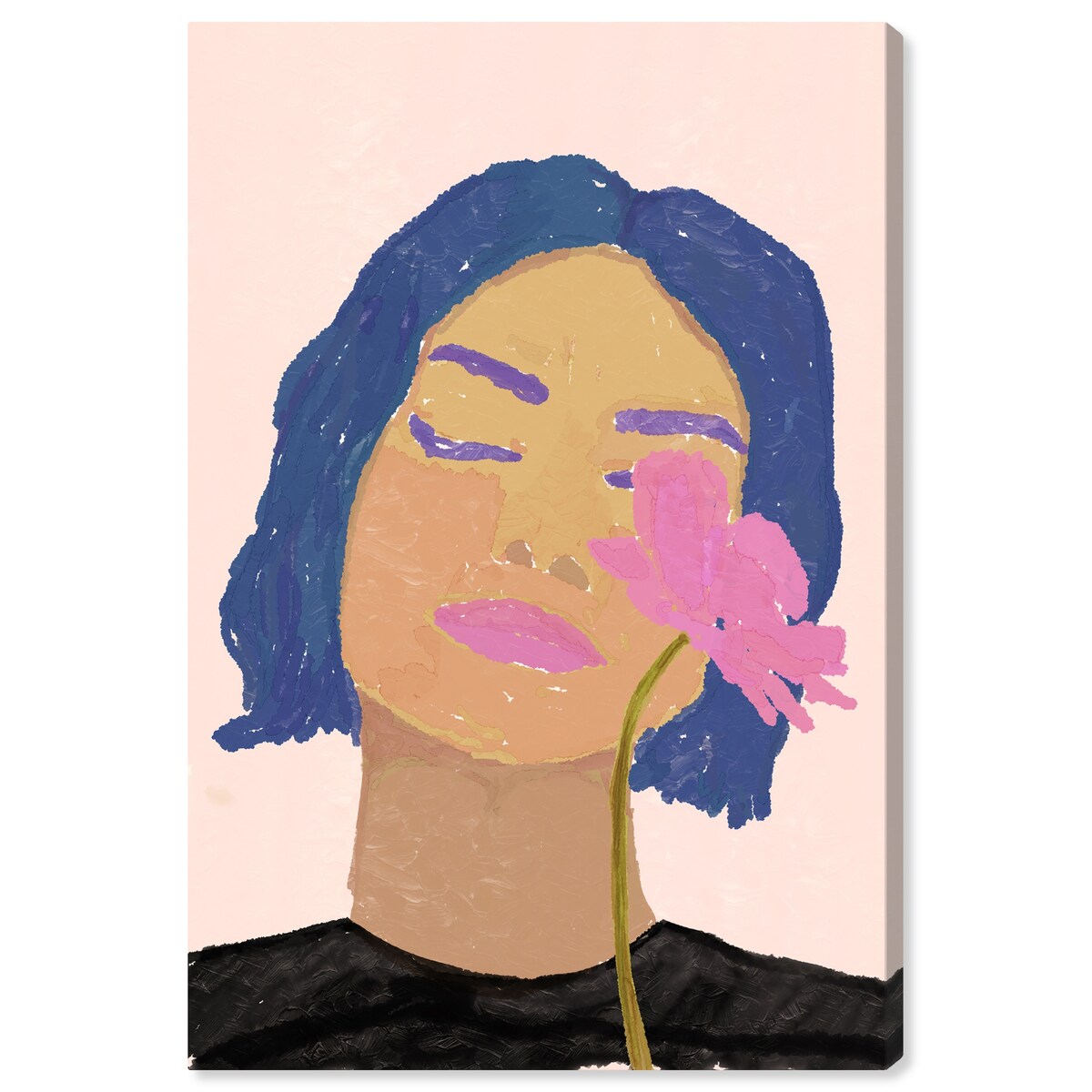 Wynwood Studio Canvas Fashion and Glam Smelling Sense Pink and Tropical Wall Art Canvas Print