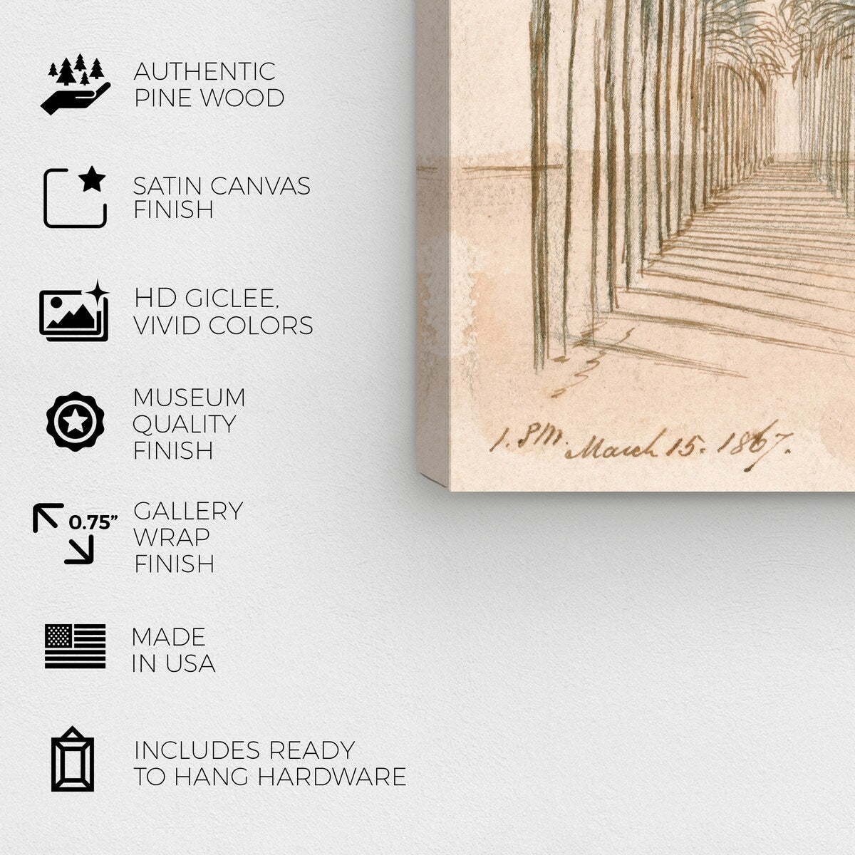 Wynwood Studio Canvas Floral and Botanical Avenue of Trees Wall Art Canvas Print