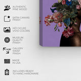 Wynwood Studio Canvas Floral and Botanical Floral Crown Portrait Purple and Modern & Contemporary Wall Art Canvas Print