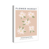 Wynwood Studio Canvas Floral and Botanical Flower Market Montmartre Brown and Tan Modern & Contemporary Wall Art Canvas Print