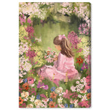 Wynwood Studio Canvas Floral and Botanical Meditative Green and Pastel Pink Traditional Wall Art Canvas Print