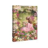 Wynwood Studio Canvas Floral and Botanical Meditative Green and Pastel Pink Traditional Wall Art Canvas Print