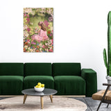 Wynwood Studio Canvas Floral and Botanical Meditative Green and Pastel Pink Traditional Wall Art Canvas Print