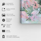 Wynwood Studio Canvas Floral and Botanical Misty flowers Pink and Pastel Pink Modern & Contemporary Wall Art Canvas Print