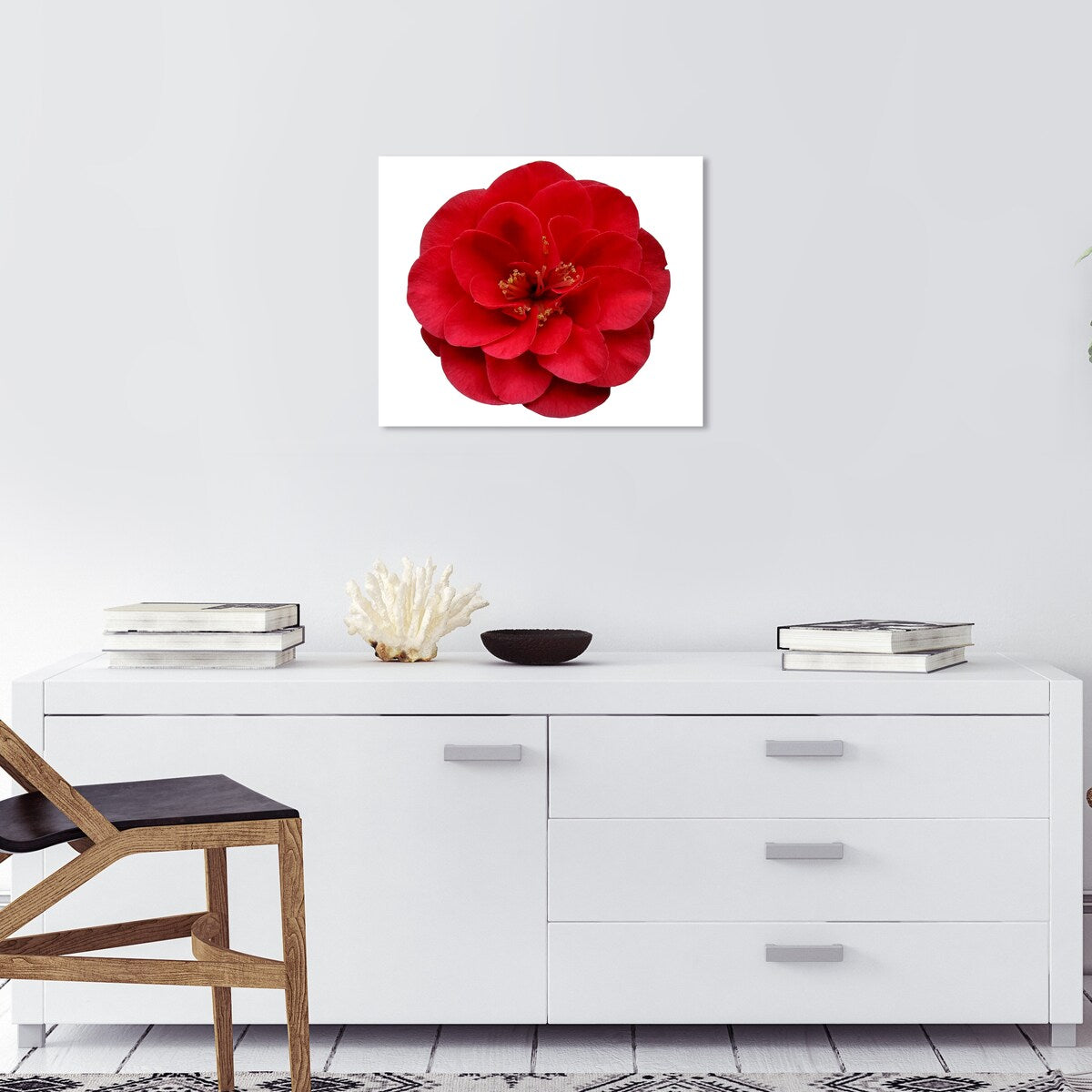 Wynwood Studio Canvas Floral and Botanical Red Floral Red and Modern & Contemporary Wall Art Canvas Print
