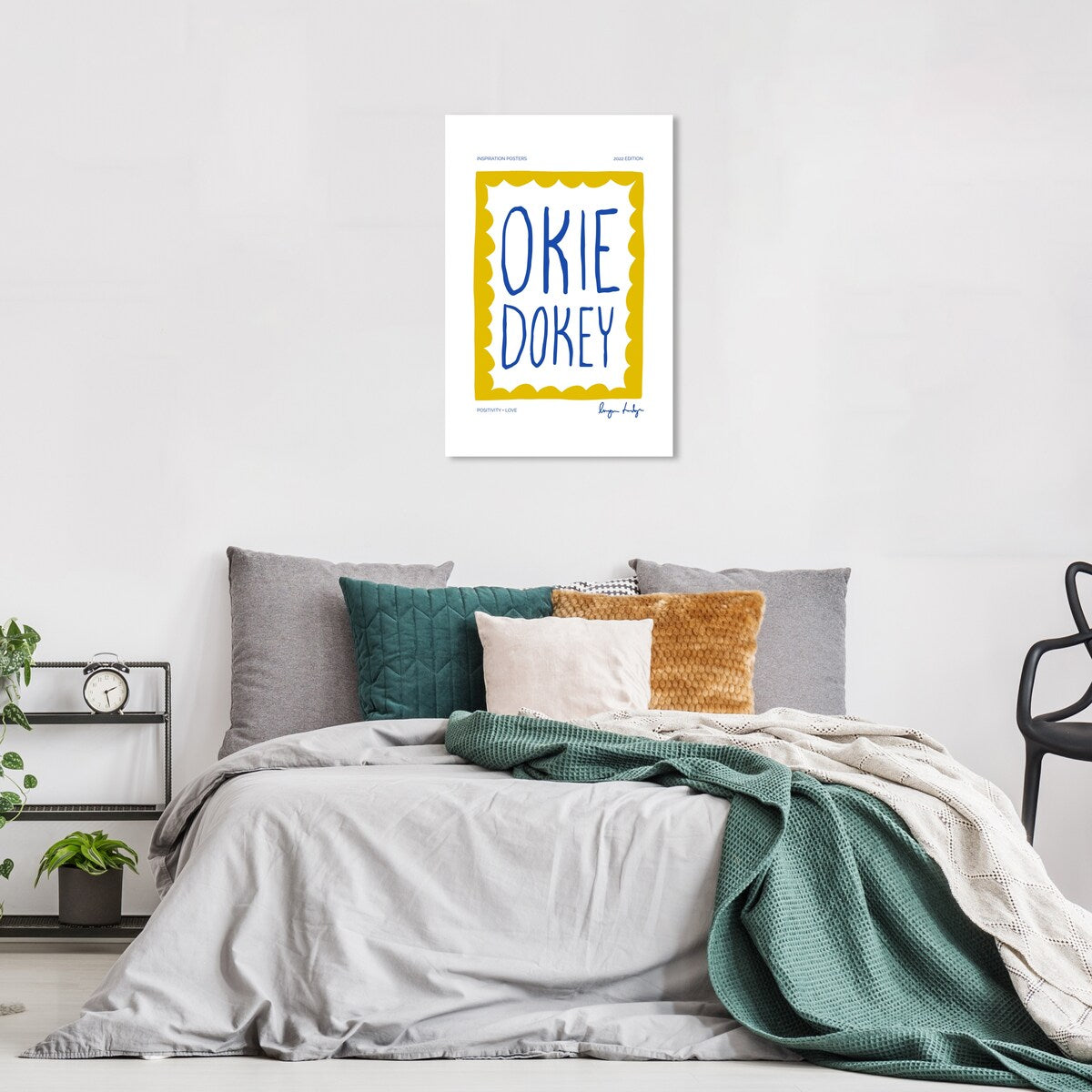 Wynwood Studio Canvas Typography and Quotes Okie Dokey Yellow and Mustard Modern & Contemporary Wall Art Canvas Print