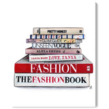 Wynwood Studio Fashion and Glam Doll Memories - Glam Library Red and Glam Wall Art Canvas Print