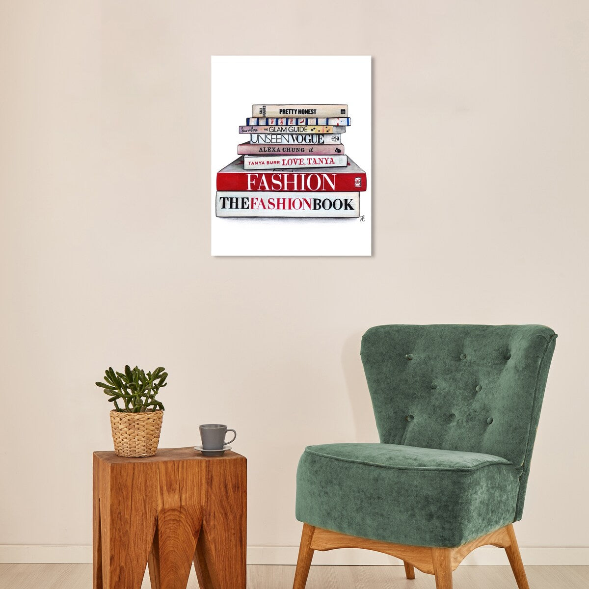 Wynwood Studio Fashion and Glam Doll Memories - Glam Library Red and Glam Wall Art Canvas Print