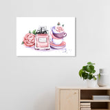 Wynwood Studio Fashion and Glam Floral Tea Time Pink and Glam Wall Art Canvas Print