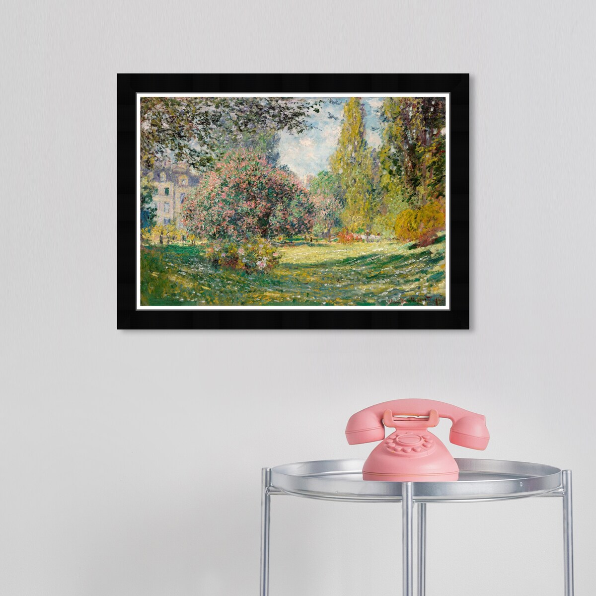 Wynwood Studio Prints Floral and Botanical Monet - The Parc Monceau Landscape Green and Traditional Wall Art Canvas Print