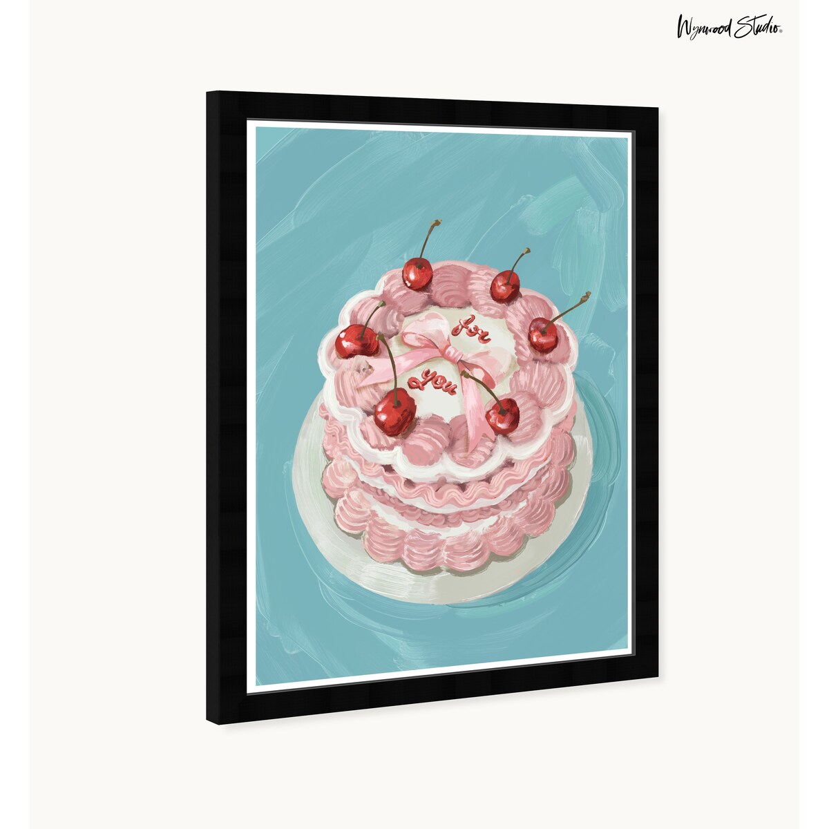 Wynwood Studio Prints Food Cuisine Cheer on Top Teal Pink Wall Art