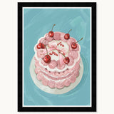 Wynwood Studio Prints Food Cuisine Cheer on Top Teal Pink Wall Art