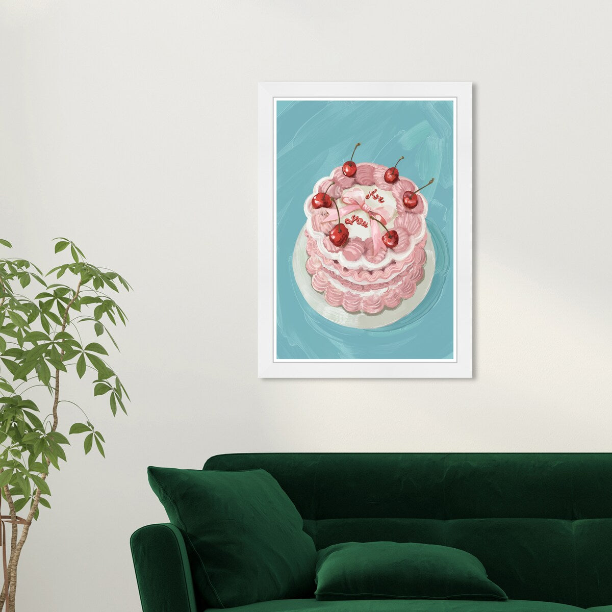 Wynwood Studio Prints Food Cuisine Cheer on Top Teal Pink Wall Art