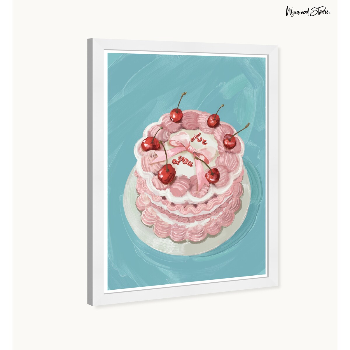 Wynwood Studio Prints Food Cuisine Cheer on Top Teal Pink Wall Art