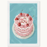 Wynwood Studio Prints Food Cuisine Cheer on Top Teal Pink Wall Art