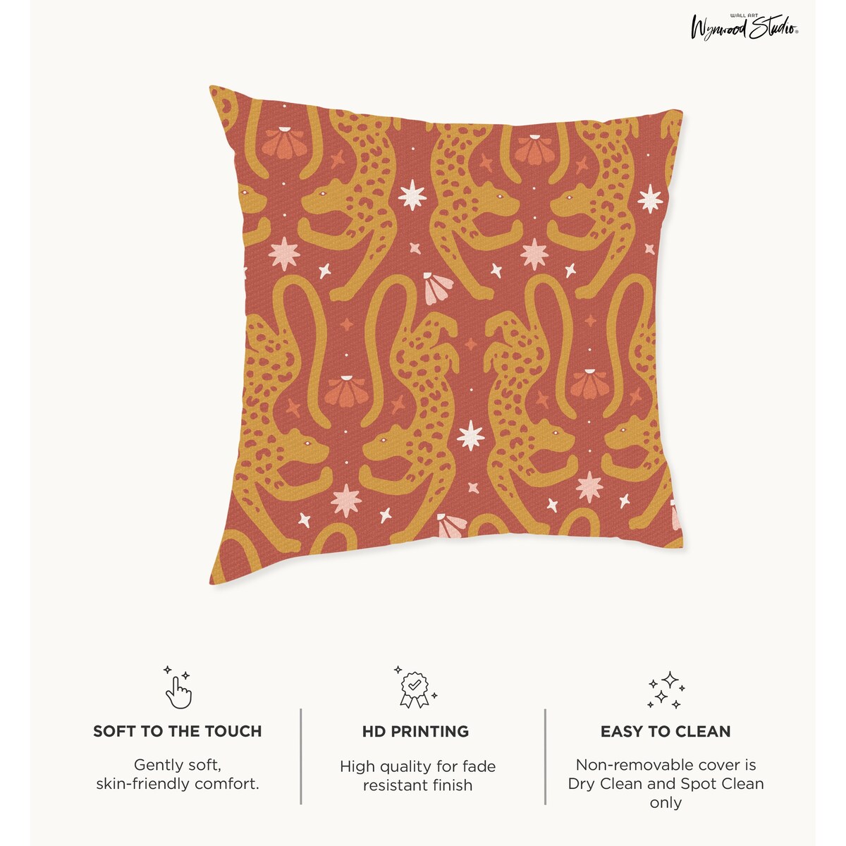 Wynwood Studio Retro Animal Indoor Decorative Throw Pillow, 18" x 18", Deer S Love
