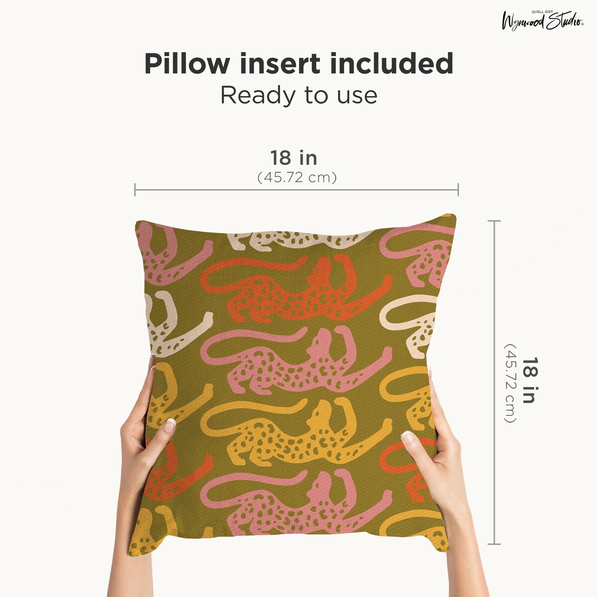Wynwood Studio Retro Animal Indoor Decorative Throw Pillow, 18" x 18", Deer S Love