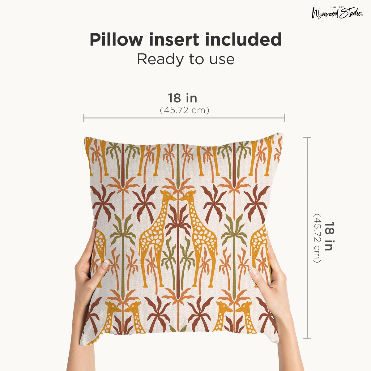 Wynwood Studio Retro Animal Indoor Decorative Throw Pillow, 18" x 18", Deer S Love