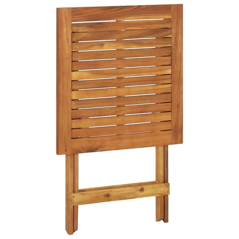 X-Cross Legs Folding Garden Table 23.6"x23.6"x29.5" Solid Acacia Wood