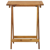 X-Cross Legs Folding Garden Table 23.6"x23.6"x29.5" Solid Acacia Wood