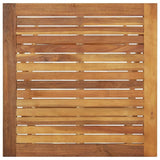 X-Cross Legs Folding Garden Table 23.6"x23.6"x29.5" Solid Acacia Wood