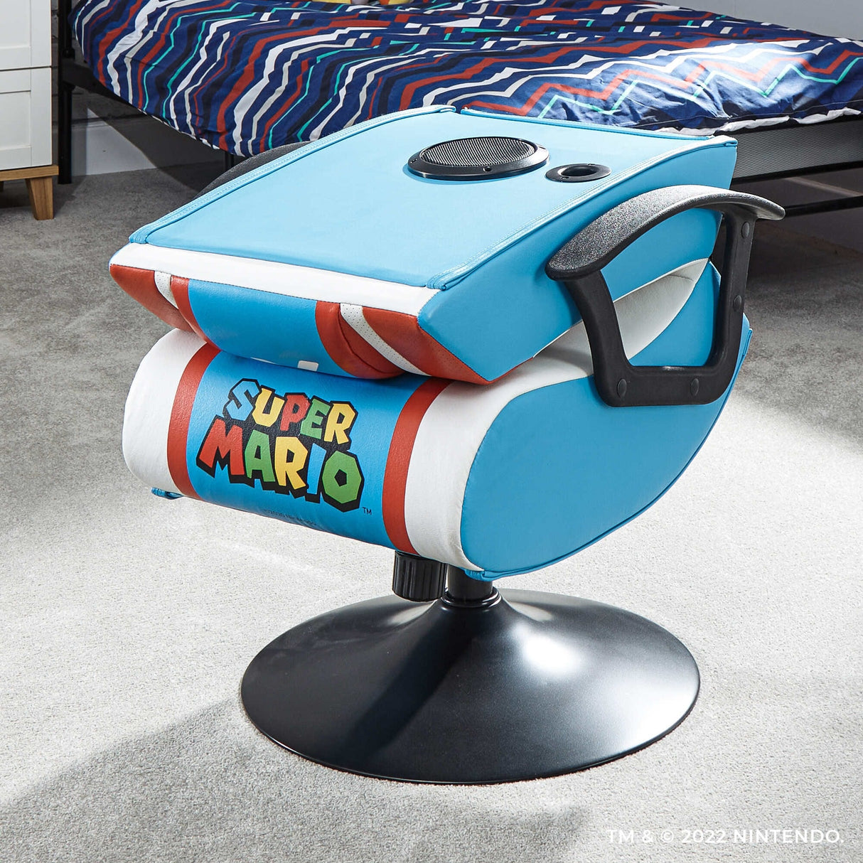 X Rocker® Super Mario™ 2.1 Audio Junior Pedestal Chair, Teal