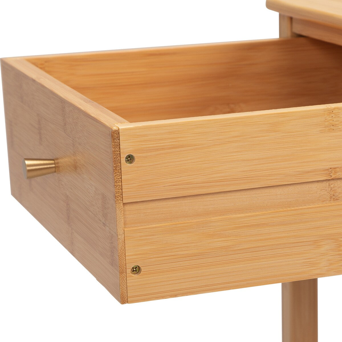 X-Shape Frame Bamboo Nightstand,Set of 2